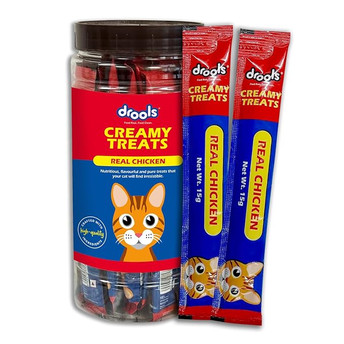 Drools All Life Stages Creamy Cat Treats, Real Chicken, (Pack of 25)